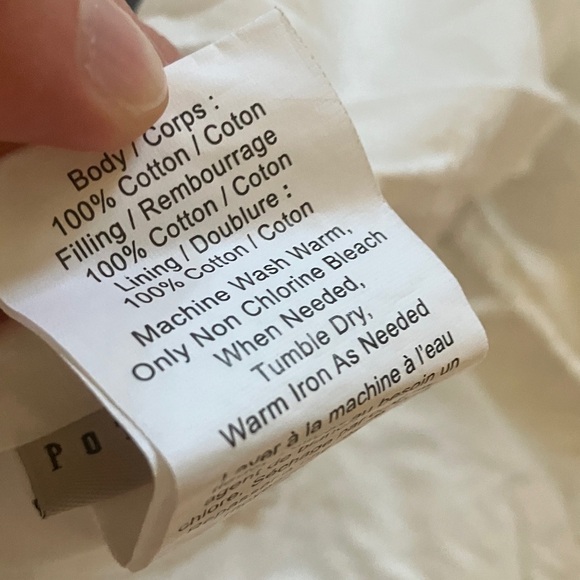 Pottery Barn Blue and White Chevron Patterned Shams x2 - Picture 4 of 4